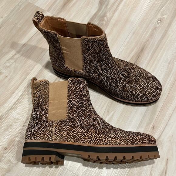 Madewell the Ivy Chelsea boot mini dot ankle boots calf hair size 7 - Picture 3 of 12
